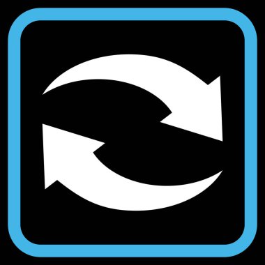 Exchange oklar bir çerçeve içinde simge vektör