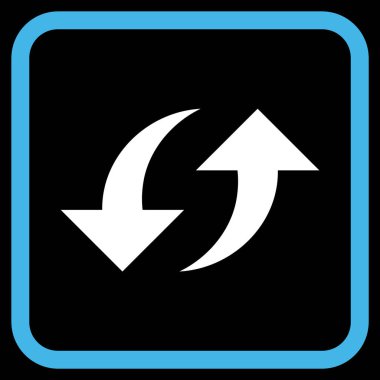 Exchange oklar bir çerçeve içinde simge vektör