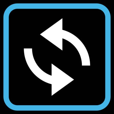 Exchange oklar bir çerçeve içinde simge vektör