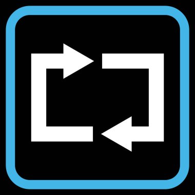 Exchange oklar bir çerçeve içinde simge vektör