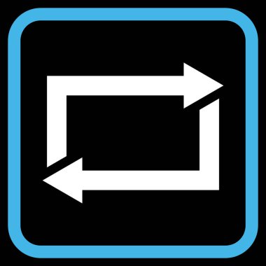 Exchange oklar bir çerçeve içinde simge vektör