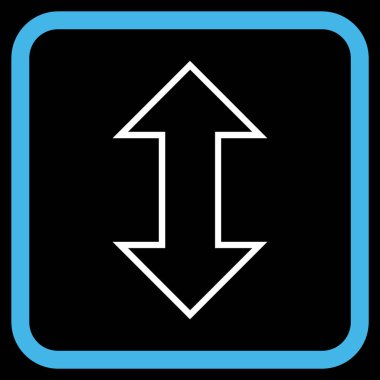 Exchange dikey vektör simgesi bir çerçeve içinde