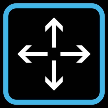 Genişletin okları vektör simgesi bir çerçeve içinde