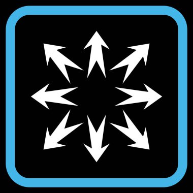 Genişletin okları vektör simgesi bir çerçeve içinde