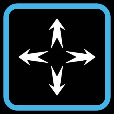 Genişletin okları vektör simgesi bir çerçeve içinde