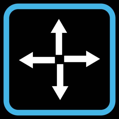 Genişletin okları vektör simgesi bir çerçeve içinde