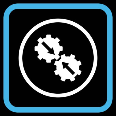 Dişli Tümleştirme vektör simgesi bir çerçeve içinde