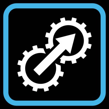 Dişli Tümleştirme vektör simgesi bir çerçeve içinde