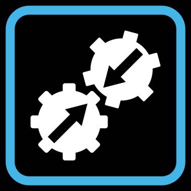 Dişli Tümleştirme vektör simgesi bir çerçeve içinde