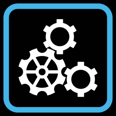 Gears'ı vektör simgesi bir çerçeve içinde