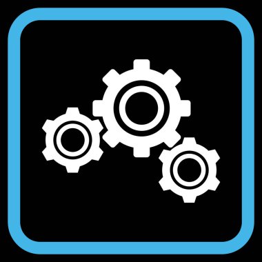 Gears'ı vektör simgesi bir çerçeve içinde