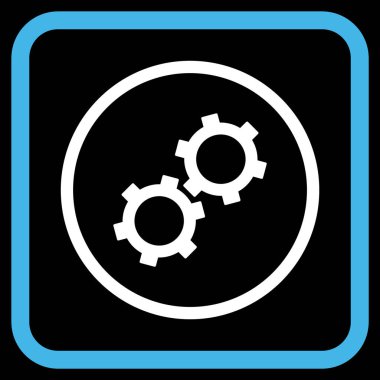 Gears'ı vektör simgesi bir çerçeve içinde