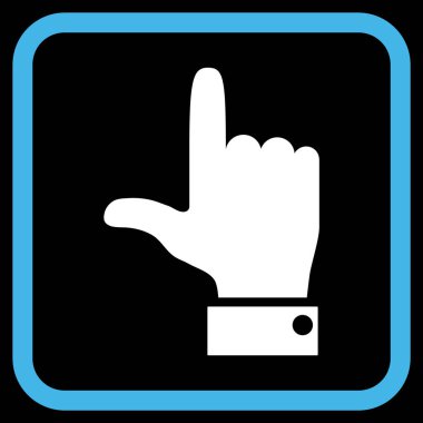 El işaretçisi vektör simgesi bir çerçeve içinde yukarı