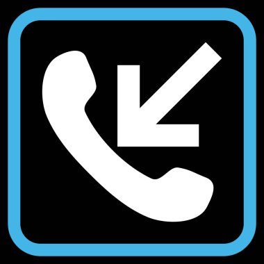 Gelen arama vektör simgesi bir çerçeve içinde