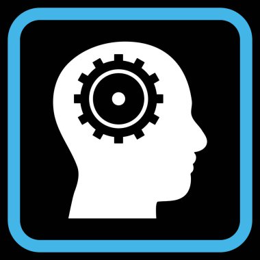 Akıl vektör simgesi bir çerçeve içinde