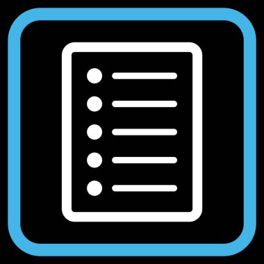 Liste sayfa vektör simgesi bir çerçeve içinde