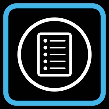Liste sayfa vektör simgesi bir çerçeve içinde