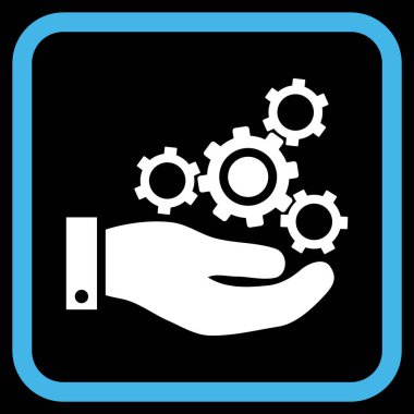 Mekanik Servisi vektör simgesi bir çerçeve içinde