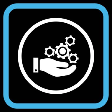 Mekanik Servisi vektör simgesi bir çerçeve içinde