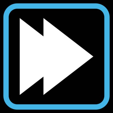 Doğru vektör simgesi bir çerçeve içinde hareket