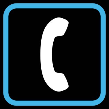 Telefon alıcı vektör simgesi bir çerçeve içinde