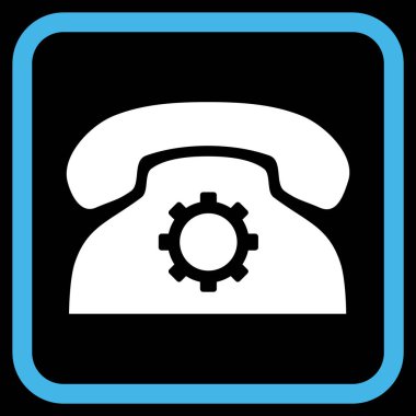 Telefon ayarları vektör simgesi bir çerçeve içinde