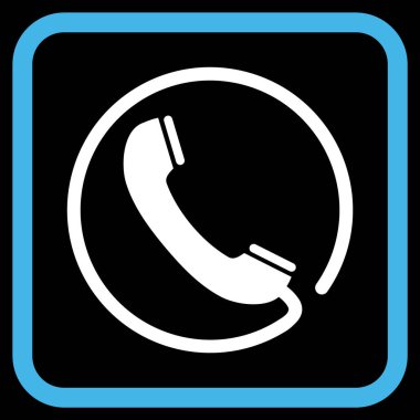 Telefon vektör simgesi bir çerçeve içinde