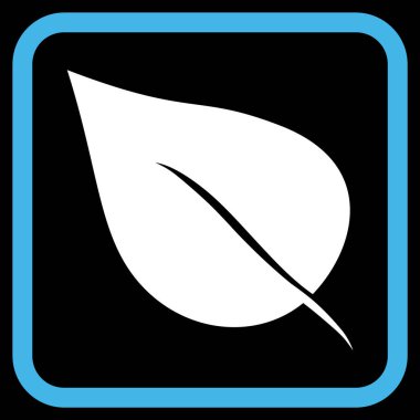 Bitki yaprak vektör simgesi bir çerçeve içinde