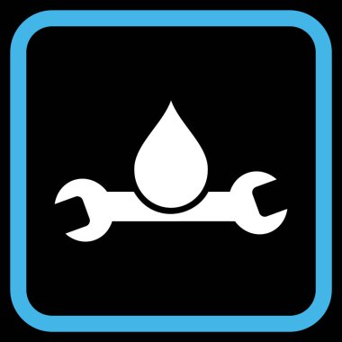 Sıhhi tesisat vektör simgesi bir çerçeve içinde