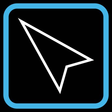 İşaretçi yaptı vektör simgesi bir çerçeve içinde yukarı