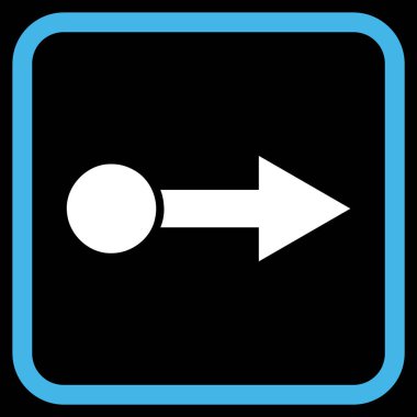 Doğru vektör simgesi bir çerçevede çekin