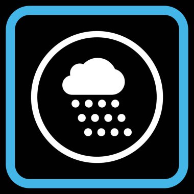 Yağmur bulutu vektör simgesi bir çerçeve içinde