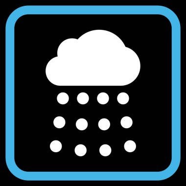 Yağmur bulutu vektör simgesi bir çerçeve içinde