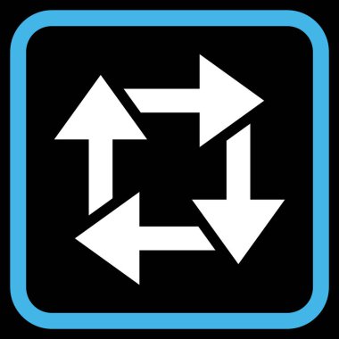 Geri dönüşüm vektör simgesi bir çerçeve içinde