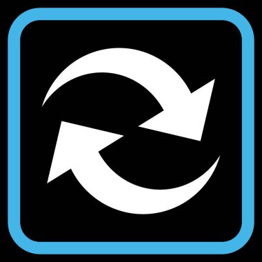 Oklar vektör simgesi bir çerçeve içinde yenileme