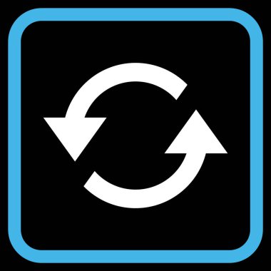 Oklar vektör simgesi bir çerçeve içinde yenileme