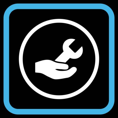 Onarım hizmeti vektör simgesi bir çerçeve içinde