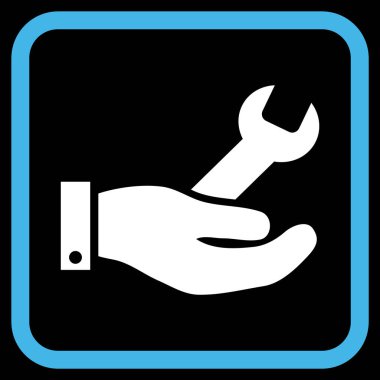 Onarım hizmeti vektör simgesi bir çerçeve içinde