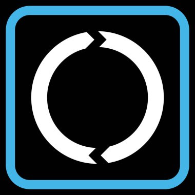 Döndürme vektör simgesi bir çerçeve içinde