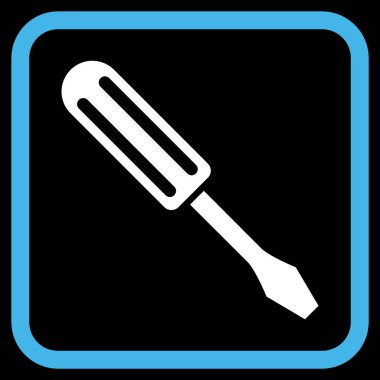 Tornavida vektör simgesi bir çerçeve içinde