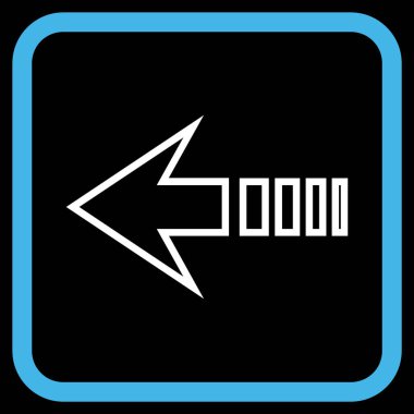 Sol vektör simgesi bir çerçevede göndermek