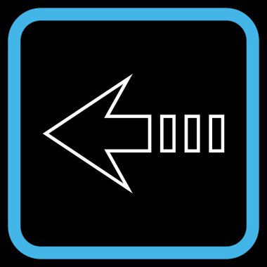 Sol vektör simgesi bir çerçevede göndermek