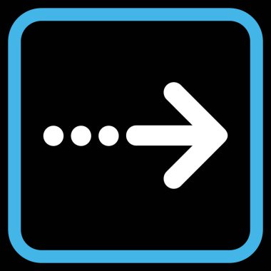 Doğru vektör simgesi bir çerçevede göndermek