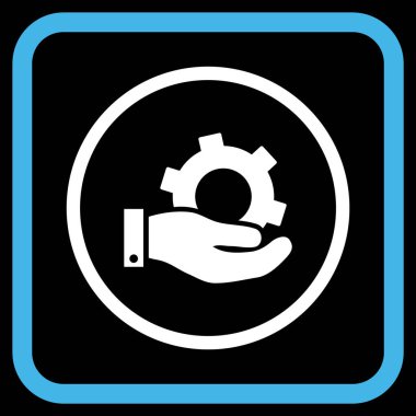 Hizmet vektör simgesi bir çerçeve içinde