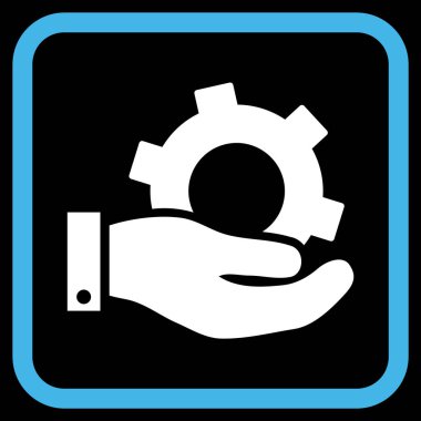 Hizmet vektör simgesi bir çerçeve içinde