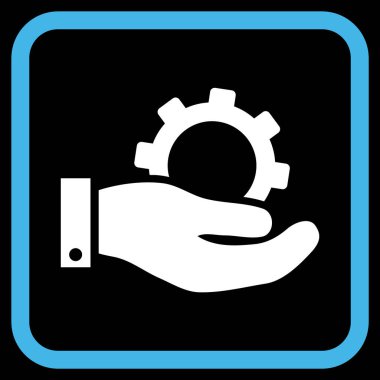 Hizmet vektör simgesi bir çerçeve içinde