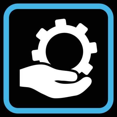 Hizmet vektör simgesi bir çerçeve içinde