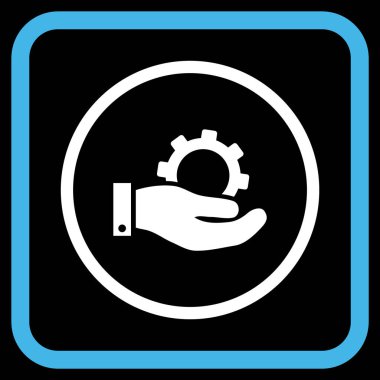 Hizmet vektör simgesi bir çerçeve içinde