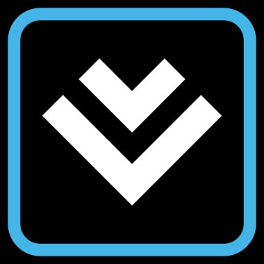 Vektör simgesi bir çerçeve içinde aşağı kaydır