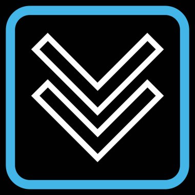 Vektör simgesi bir çerçeve içinde aşağı kaydır